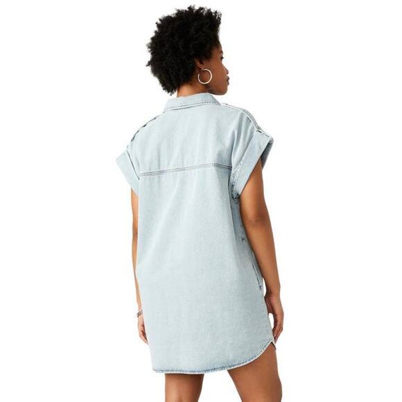 STEVE MADDEN Ilara Dress in Stone Wash Blue BO208628 L Large NEW NWT - Picture 3 of 4